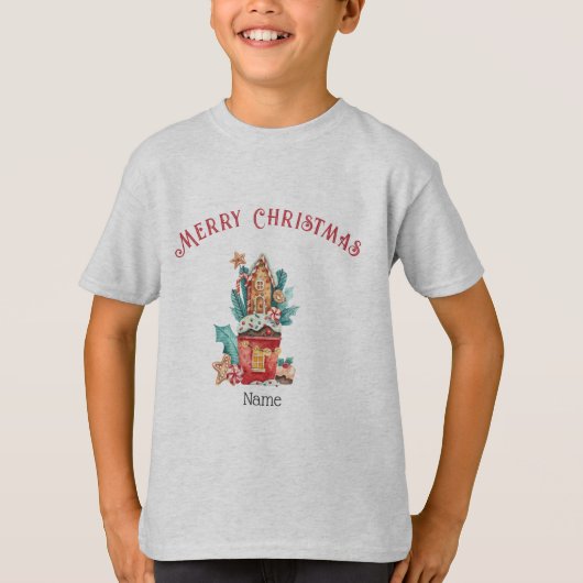 NIEDLICH! Weihnachten Süßigkeiten Hausname, Jugend T-Shirt (Vorderseite)