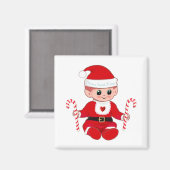 Niedlich Weihnachten Weihnachtsjause Elf & Candy C Magnet (Vorderseite/Rückseite)