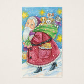 Niedlich Weihnachten, Weihnachtsmann mit Kätzchen (Vorderseite)