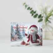 Niedlich Weihnachten Weihnachtsmann Personalisiert Postkarte (Stehend Vorderseite)