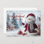 Niedlich Weihnachten Weihnachtsmann Personalisiert Postkarte (Vorne/Hinten)