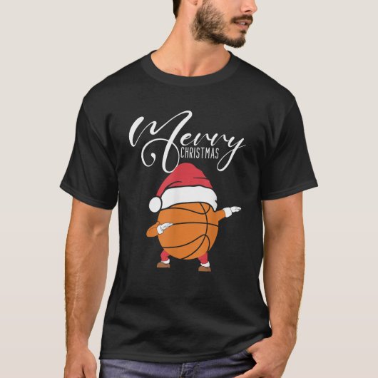 Niedlich Weihnachts Basketball Xmas Weihnachtsspor T-Shirt (Vorderseite)