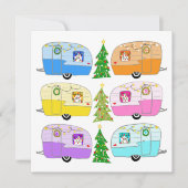 Niedlich Weihnachts Retro RV Anhänger Weihnachten  (Vorderseite)
