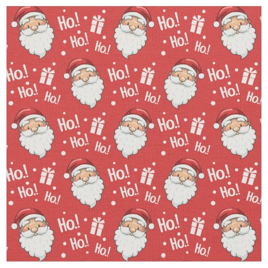 Niedlich Weihnachtsfest - Ho Ho Red White Stoff (Nahaufnahme)