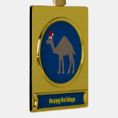Niedlich Weihnachtskamel Custom Banner-Ornament Gold (Rechts)