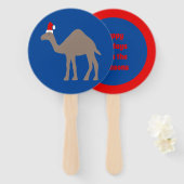 Niedlich Weihnachtskamel Custom Fächer (Vorne und Hinten)