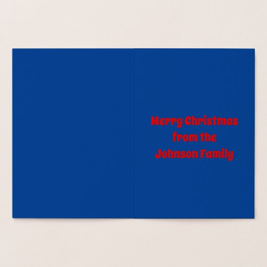 Niedlich Weihnachtskamel Custom Folienkarte (Innenseite)