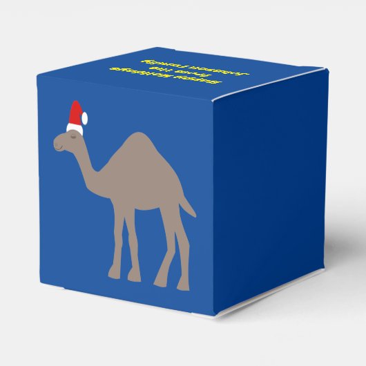 Niedlich Weihnachtskamel Custom Geschenkschachtel (Rückseite)