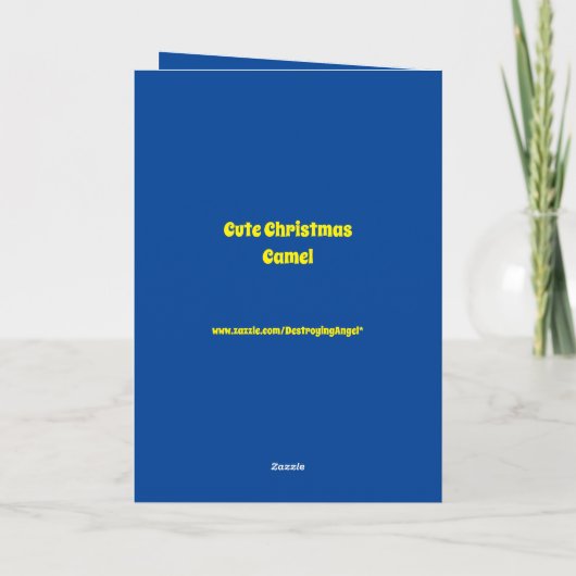 Niedlich Weihnachtskamel Custom Karte (Rückseite)