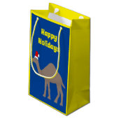Niedlich Weihnachtskamel Custom Kleine Geschenktüte (Rückseite Schrägansicht)