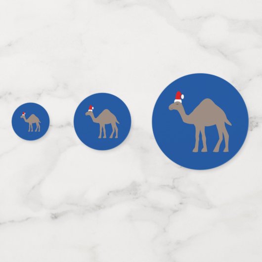 Niedlich Weihnachtskamel Custom Konfetti (Rückseiten)