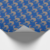 Niedlich Weihnachtskamel Gemustert Geschenkpapier (Ecke)