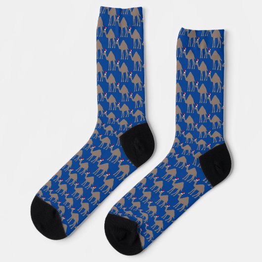 Niedlich Weihnachtskamel Gemustert Socken (Linkes Detail)