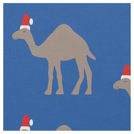 Niedlich Weihnachtskamel Gemustert Stoff (Nahaufnahme)