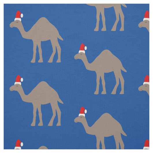 Niedlich Weihnachtskamel Gemustert Stoff (Muster)