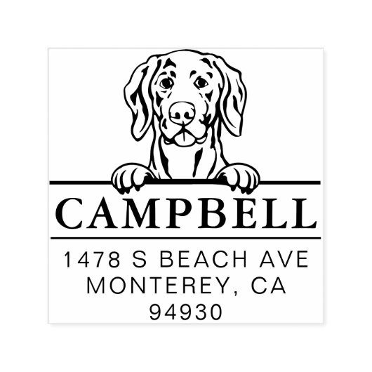 Niedlich Weimaraner Custom Dog Address Briefmarke Permastempel (Design)