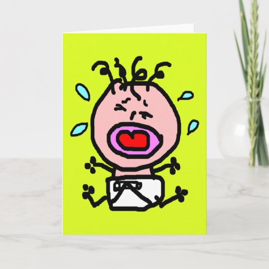 Niedlich weinende Babys weinen, wenn sie schwanger Ankündigung (Vorderseite)