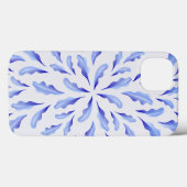 niedlich-weiß-blaue Blätter Blume Case-Mate iPhone Hülle (Rückseite (Horizontal))