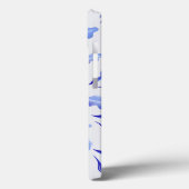 niedlich-weiß-blaue Blätter Blume Case-Mate iPhone Hülle (Rückseite / Links)