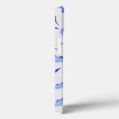 niedlich-weiß-blaue Blätter Blume Case-Mate iPhone Hülle (Rückseite / Rechts)