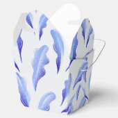 niedlich-weiß-blaue Blätter Blume Geschenkschachtel (Geöffnet)