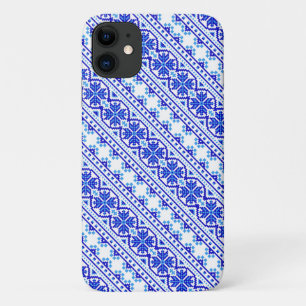 Niedlich-weiß-blaue ukrainische Streifen Case-Mate iPhone Hülle