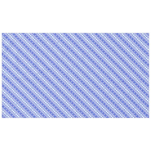 Niedlich-weiß-blaue ukrainische Streifen Tischdecke (Vorderseite (Horizontal))