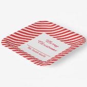 Niedlich, weiß und rot gestreift pappteller (Gewinkelt)