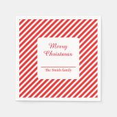 Niedlich, weiß und rot gestreift serviette (Vorderseite)