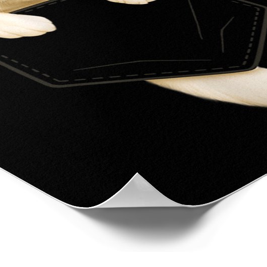 Niedlich Weiße Katze Cket Funny Cat Mama Katze Vat Poster (Ecke)