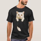 Niedlich Weiße Katze Cket Funny Cat Mama Katze Vat T-Shirt (Vorderseite)