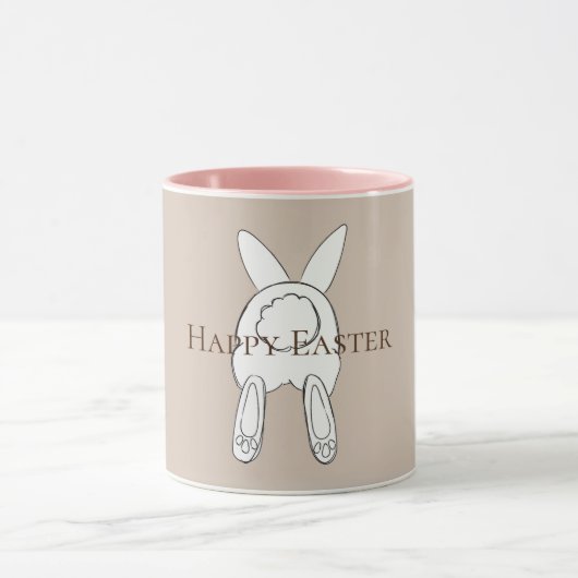 Niedlich Weißer Hasen Tasse (Zentrum)