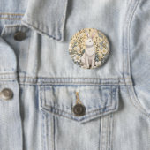 Niedlich-Weißer Hasenpasten Gelbe Blüte Button (Beispiel)