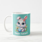 Niedlich Weißer Osterhase mit Ei Kaffeetasse (Links)
