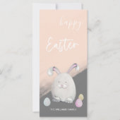 Niedlich Weißes Happy Bunny Watercolor (Vorderseite)