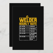 Niedlich Welder Funny Hourrate | Geschenk für Weld Ankündigung (Vorne/Hinten)