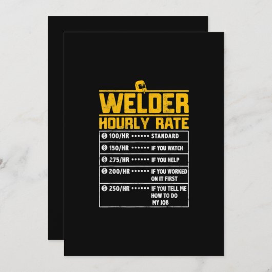 Niedlich Welder Funny Hourrate | Geschenk für Weld Ankündigung (Vorne/Hinten)