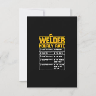 Niedlich Welder Funny Hourrate | Geschenk für Weld Dankeskarte