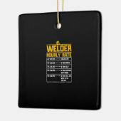 Niedlich Welder Funny Hourrate | Geschenk für Weld Keramikornament (Links)