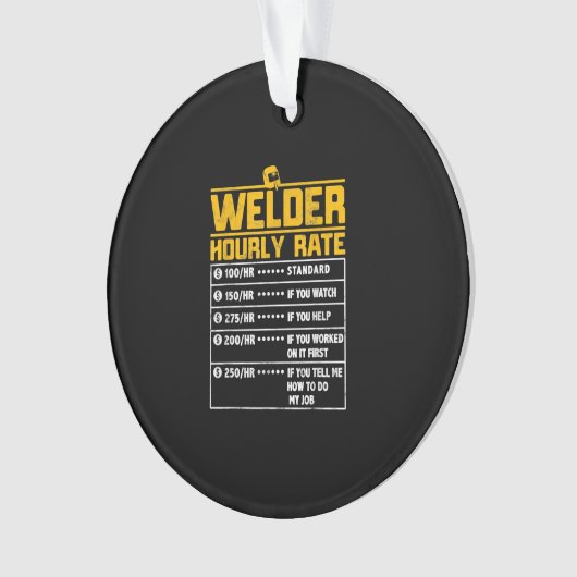 Niedlich Welder Funny Hourrate | Geschenk für Weld Ornament (Vorderseite)