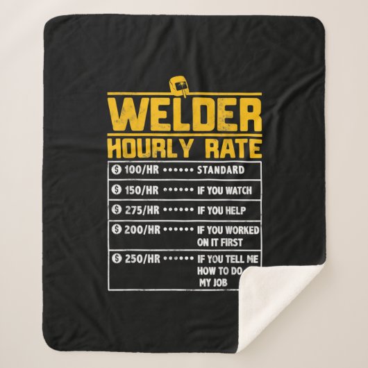 Niedlich Welder Funny Hourrate | Geschenk für Weld Sherpadecke (Vorderseite)