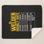 Niedlich Welder Funny Hourrate | Geschenk für Weld Sherpadecke (Vorderseite (Horizontal))