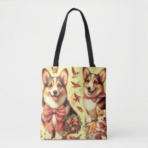 Niedlich Welsh Corgi Cardigan Illustration Tasche