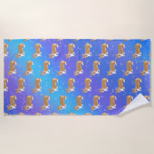 Niedlich Welsh Corgi Strandtuch (Vorderseite)