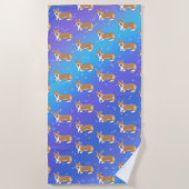 Niedlich Welsh Corgi Strandtuch (Vorderseite)