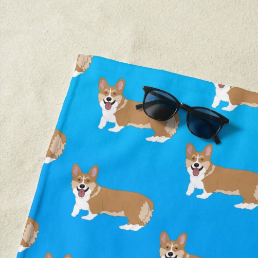 Niedlich Welsh Corgi Strandtuch (Beispiel)