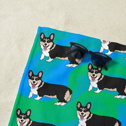 Niedlich Welsh Corgi Strandtuch (Beispiel)