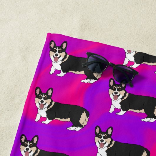 Niedlich Welsh Corgi Strandtuch (Beispiel)