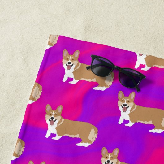 Niedlich Welsh Corgi Strandtuch (Beispiel)