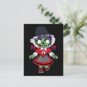 Niedlich Welsh Zombie Postkarte (Stehend Vorderseite)